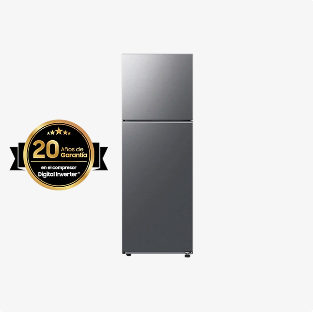 20% Off en Refrigerador Top Mount 12 pies cúbicos, Fábrica de hielos giratoria, Acero elegante